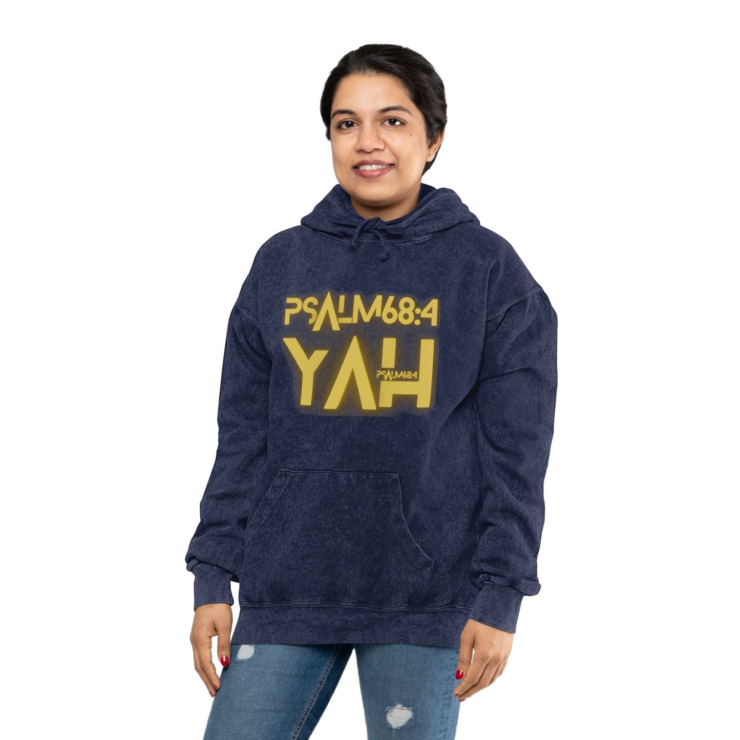 Alpha Yah Psalm 68 Mineral Wash Hoodie