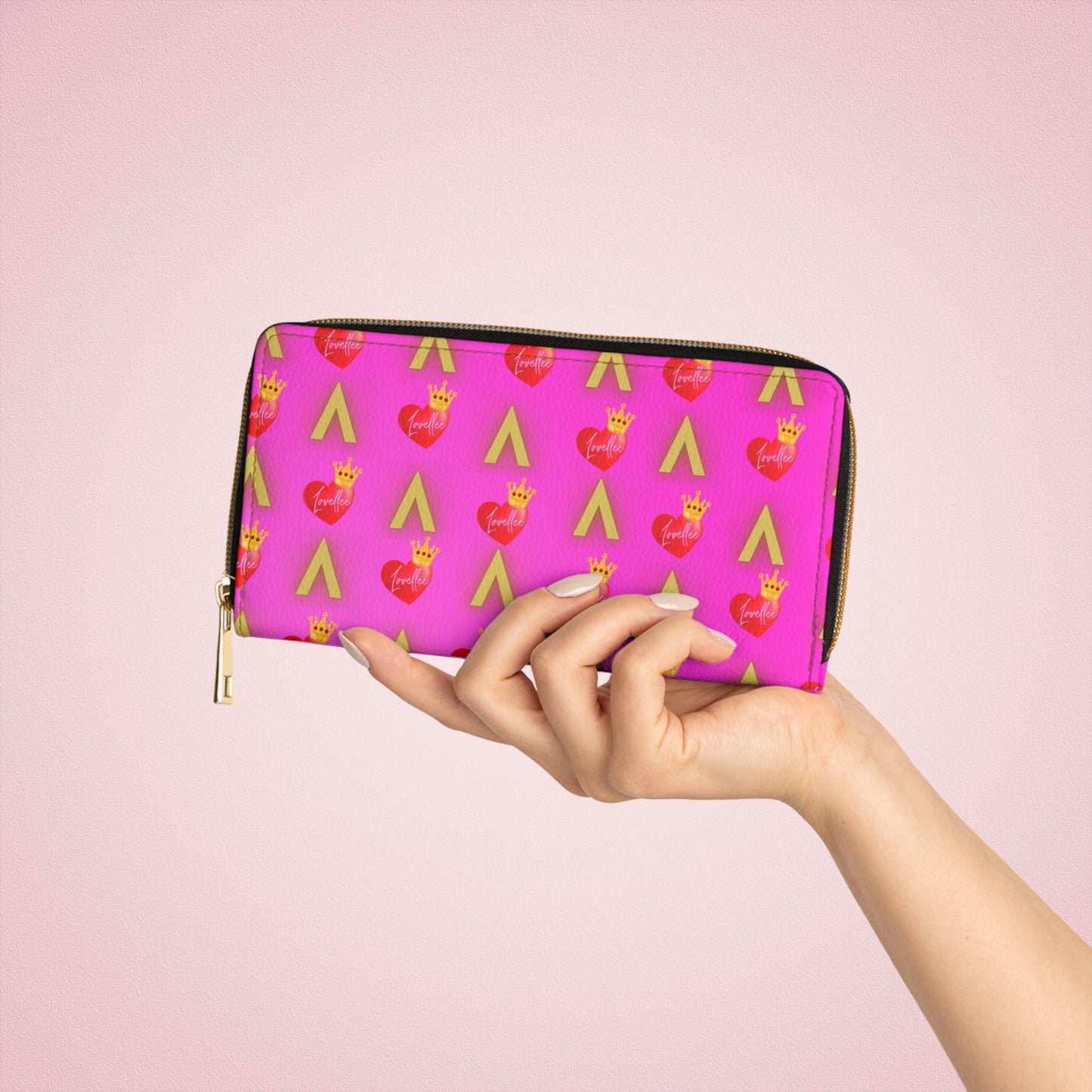 Alpha Lovellee 'Pretty In Pink' Royal Love Zipper Wallet