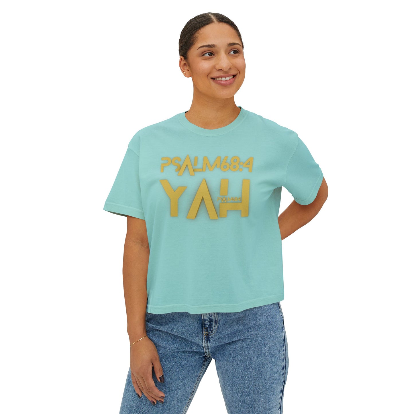 Alpha Yah 'Psalm 68:4' Women's Boxy Tee