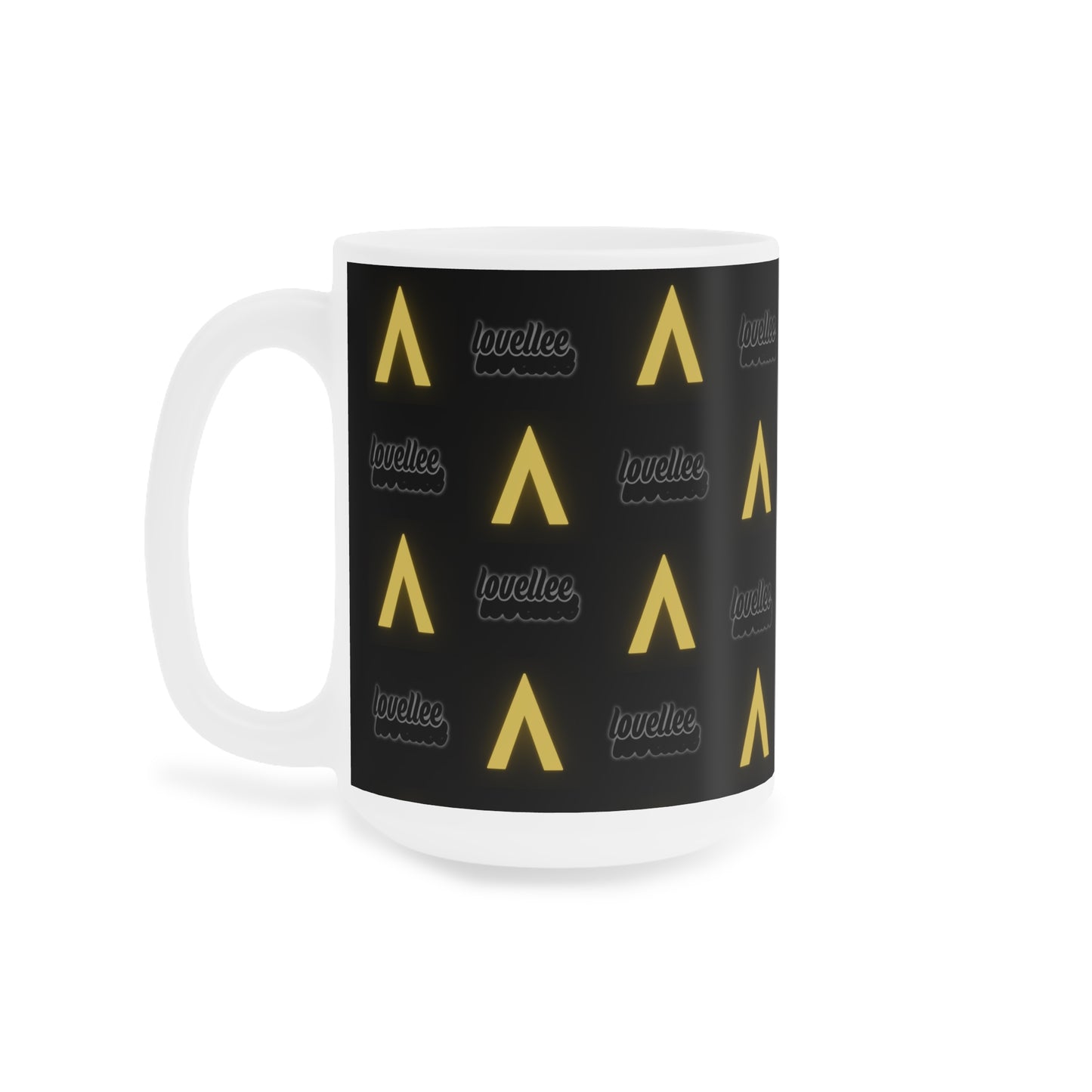 Alpha Lovellee Coffee Mug Black & Gold