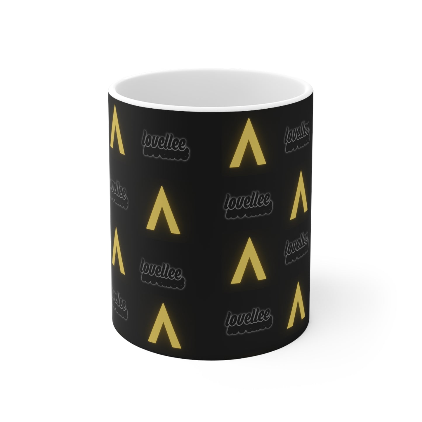 Alpha Lovellee Coffee Mug Black & Gold