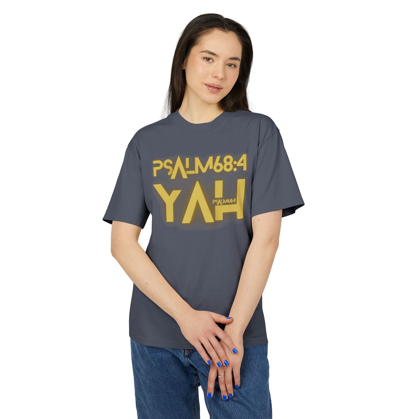 Alpha Yah 'Psalm 68:4' Heavy Faded Tee