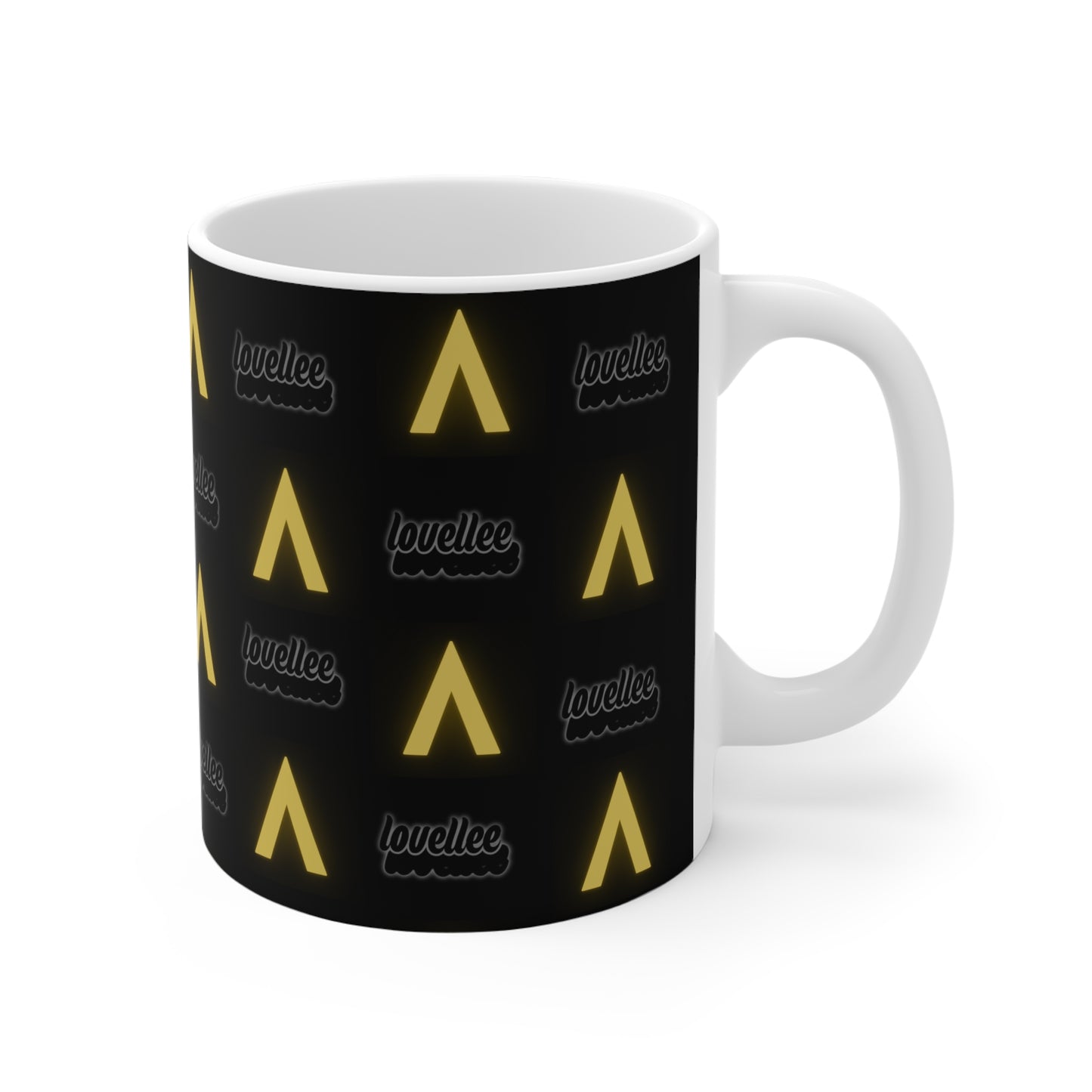 Alpha Lovellee Coffee Mug Black & Gold