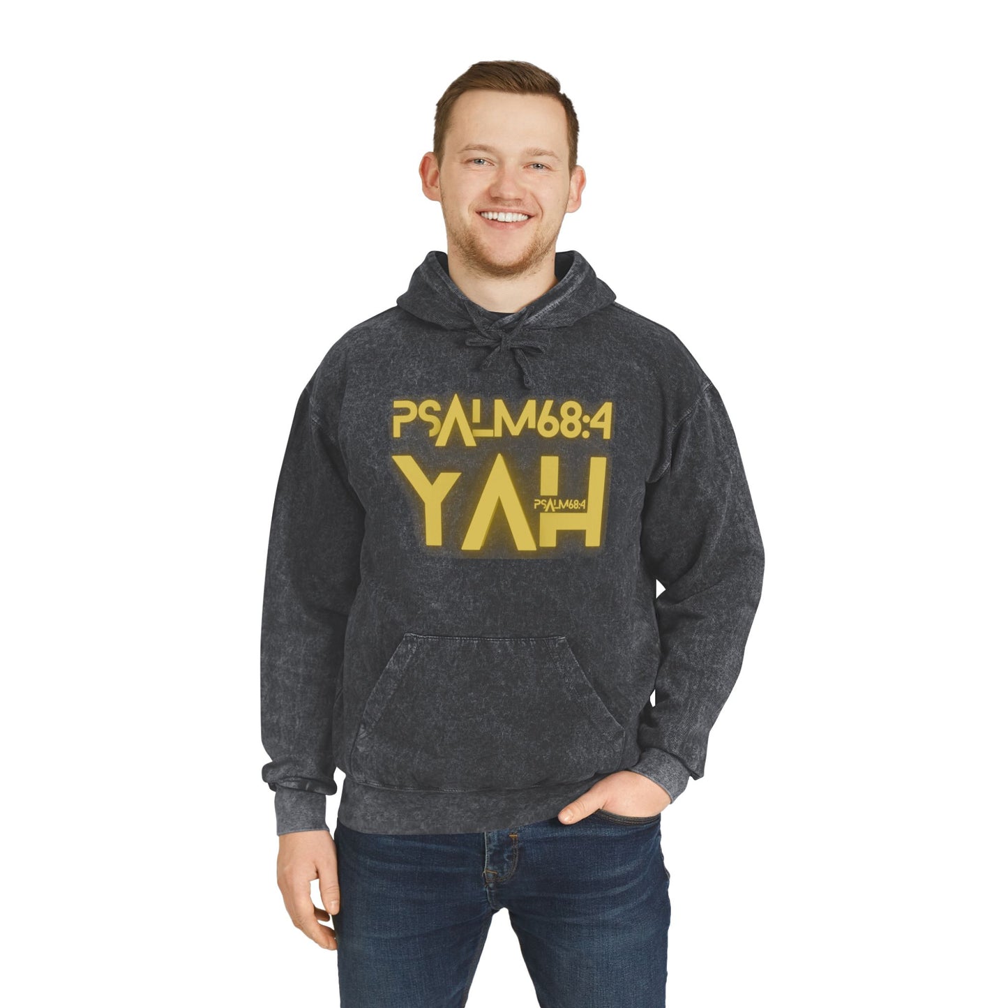 Alpha Yah Psalm 68 Mineral Wash Hoodie