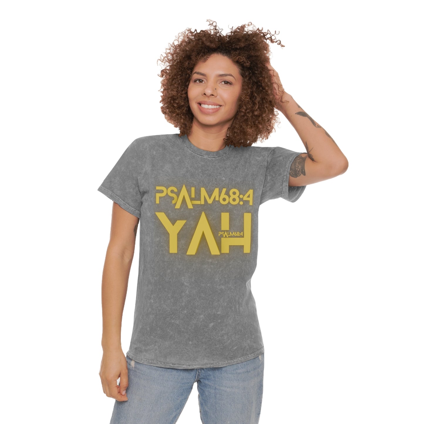 Alpha Yah 'Psalm 68:4' Mineral Wash T-Shirt