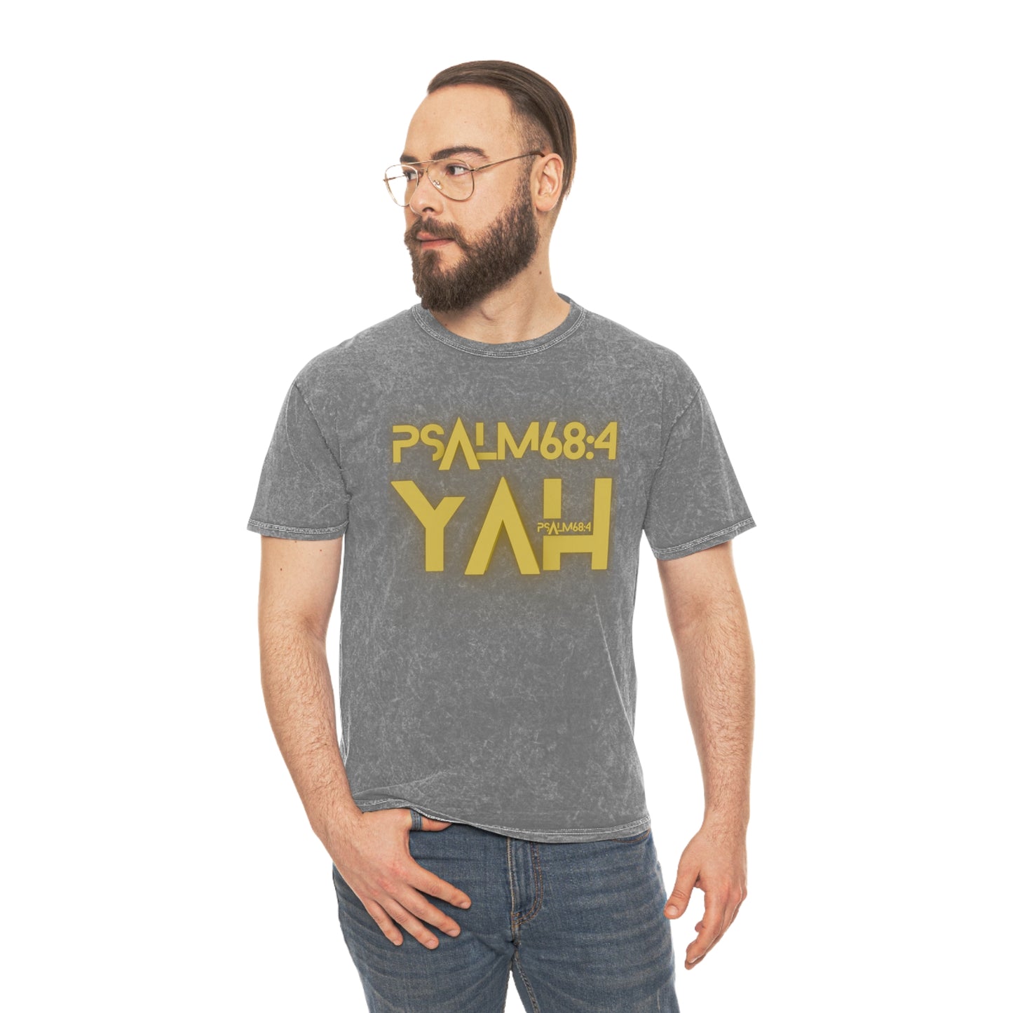 Alpha Yah 'Psalm 68:4' Mineral Wash T-Shirt