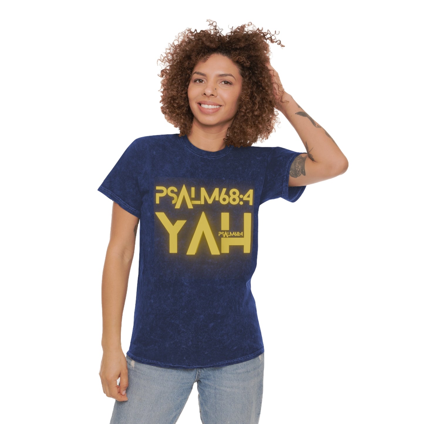 Alpha Yah 'Psalm 68:4' Mineral Wash T-Shirt