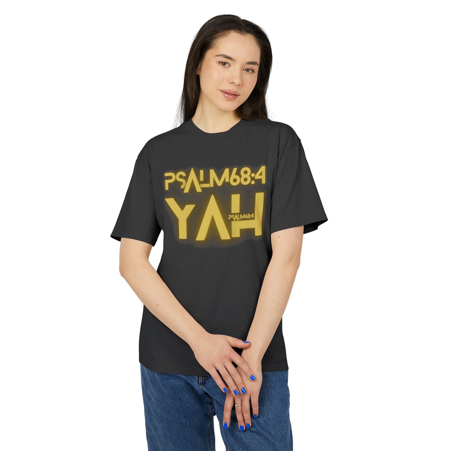 Alpha Yah 'Psalm 68:4' Heavy Faded Tee