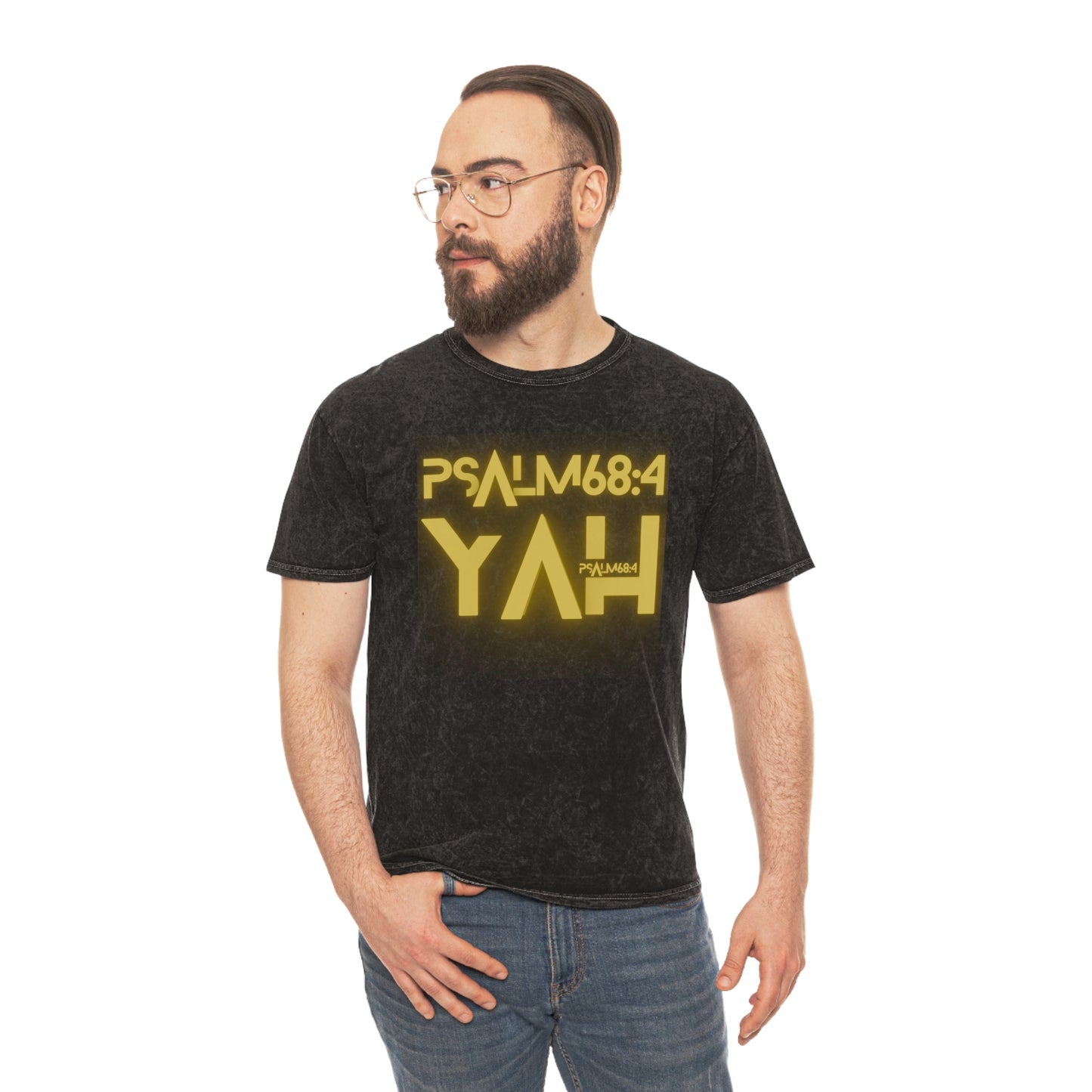 Alpha Yah 'Psalm 68:4' Mineral Wash T-Shirt