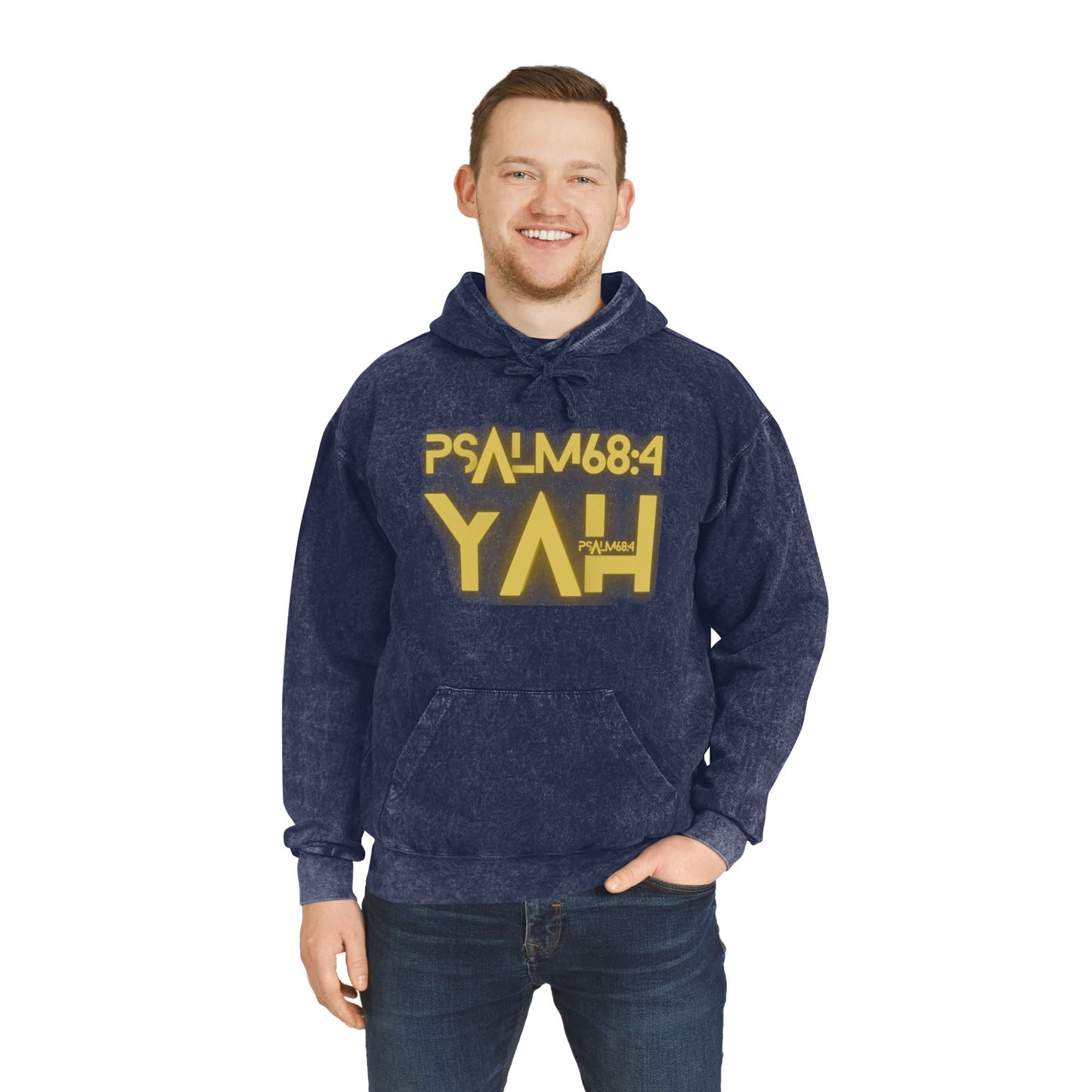 Alpha Yah Psalm 68 Mineral Wash Hoodie