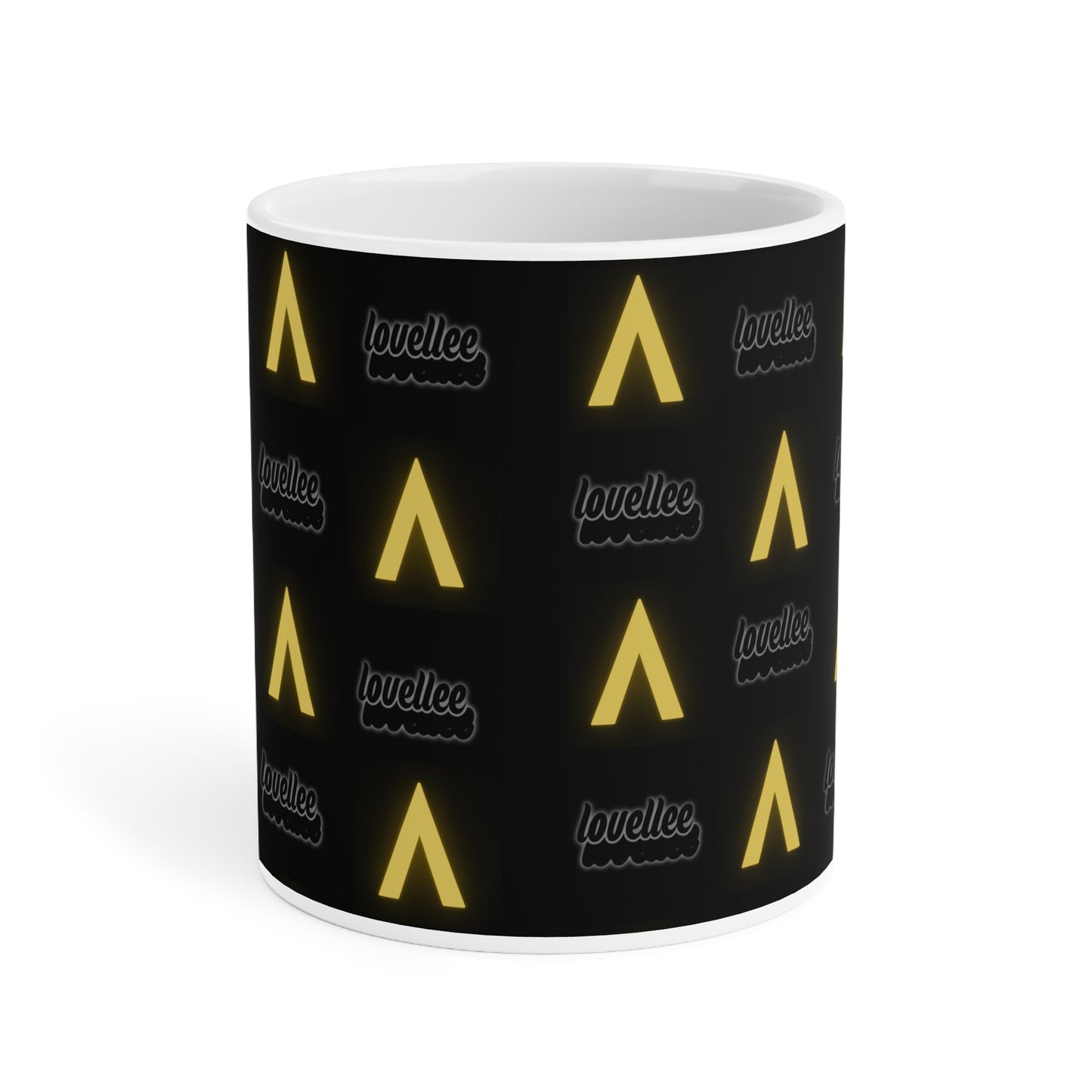 Alpha Lovellee Coffee Mug Black & Gold