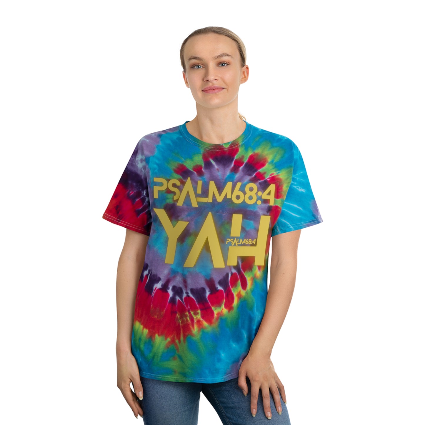 Alpha Yah 'Psalm 68:4' Tie-Dye Tee, Spiral