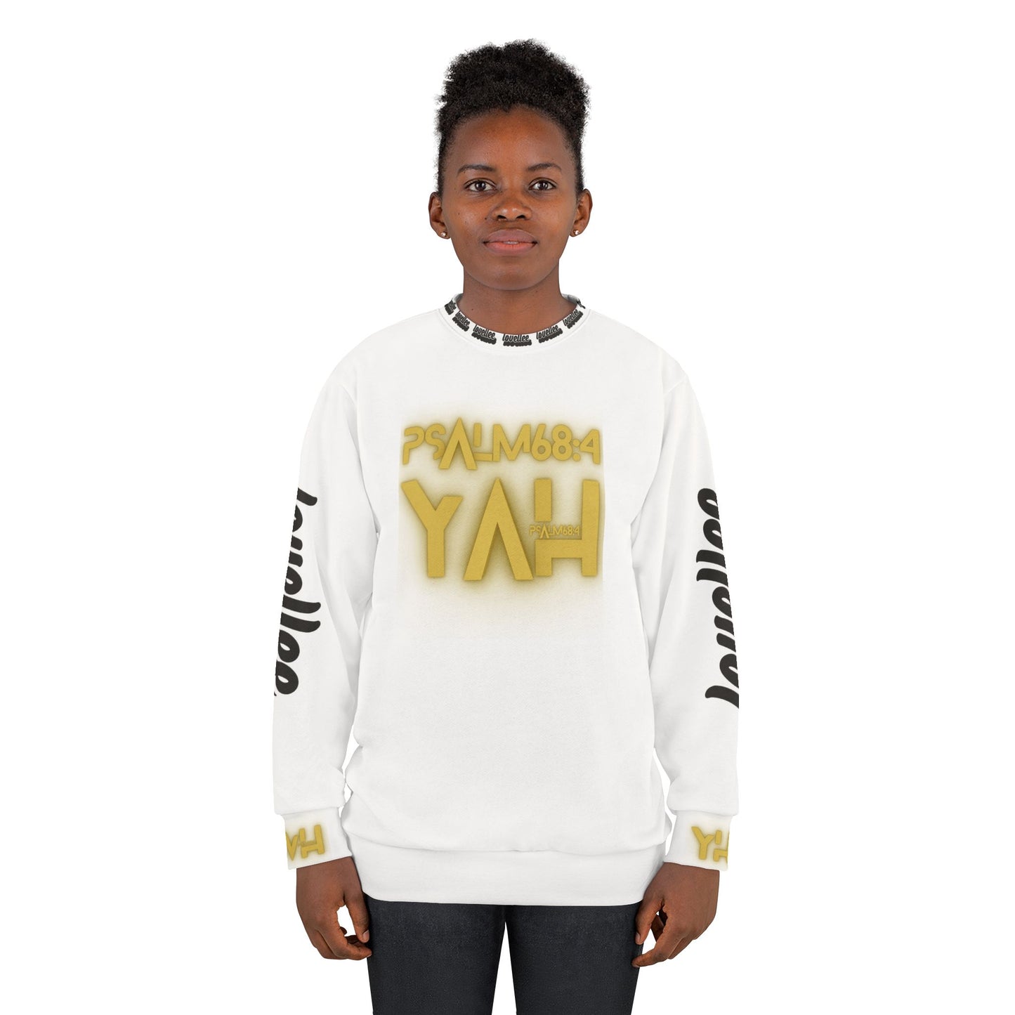 Alpha Yah Psalm 68 White Gold Sweatshirt