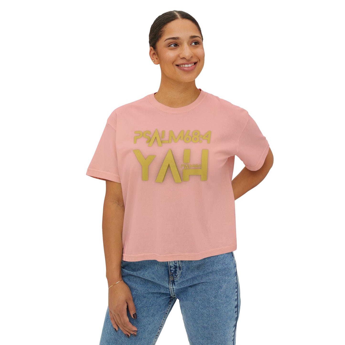 Alpha Yah 'Psalm 68:4' Women's Boxy Tee