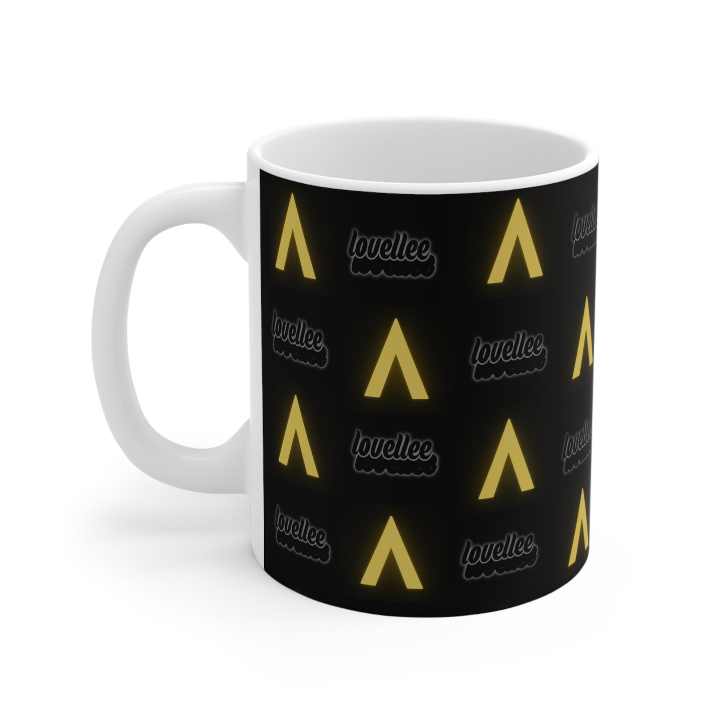 Alpha Lovellee Coffee Mug Black & Gold