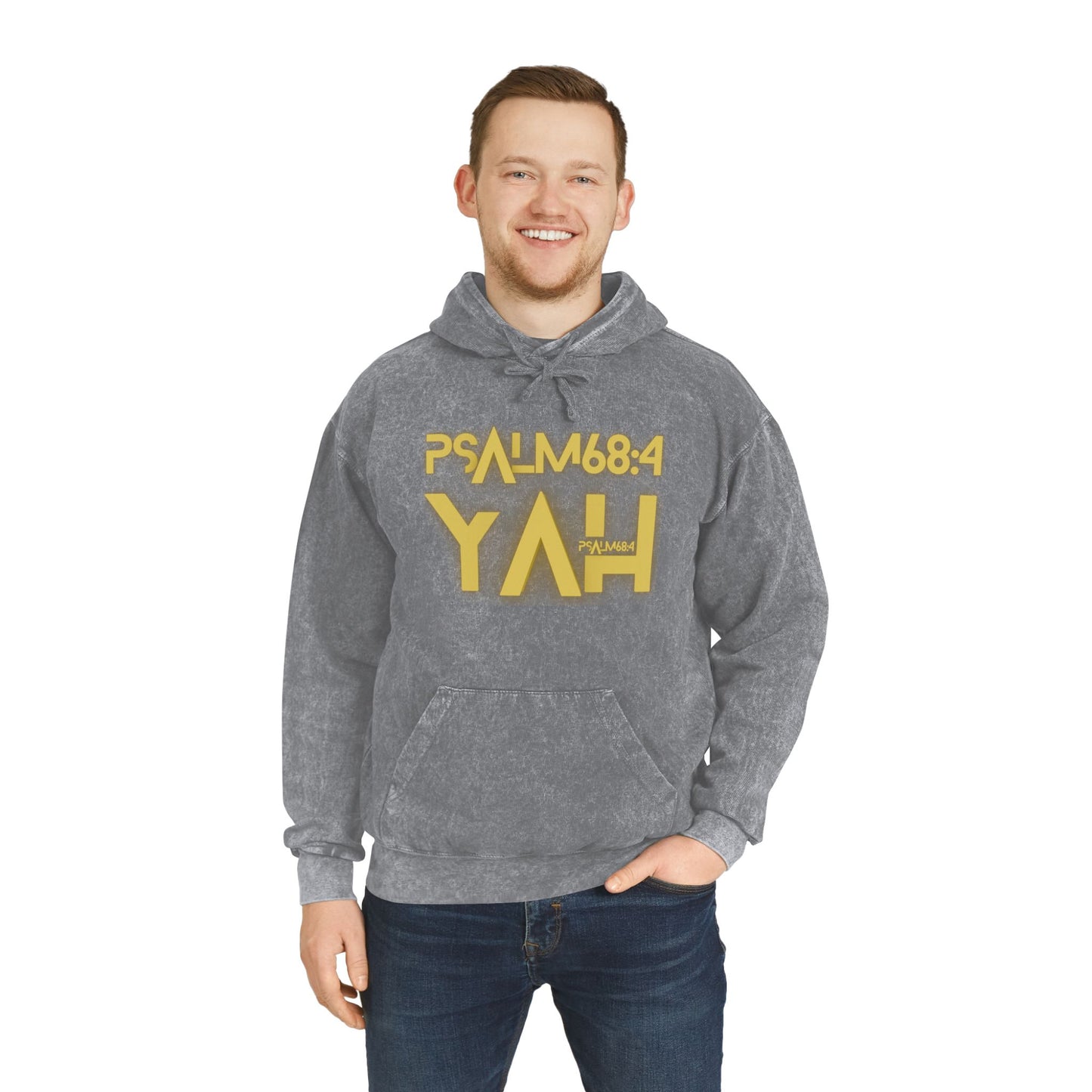 Alpha Yah Psalm 68 Mineral Wash Hoodie