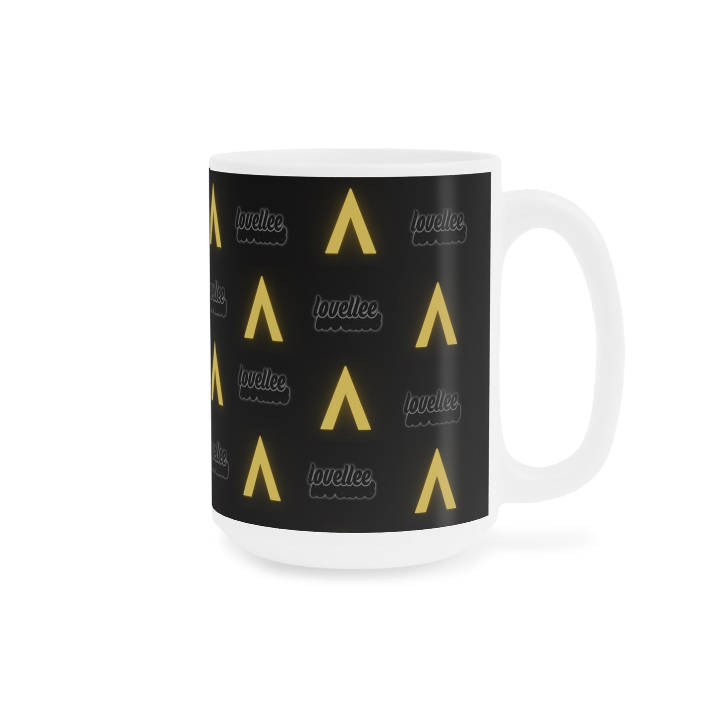 Alpha Lovellee Coffee Mug Black & Gold