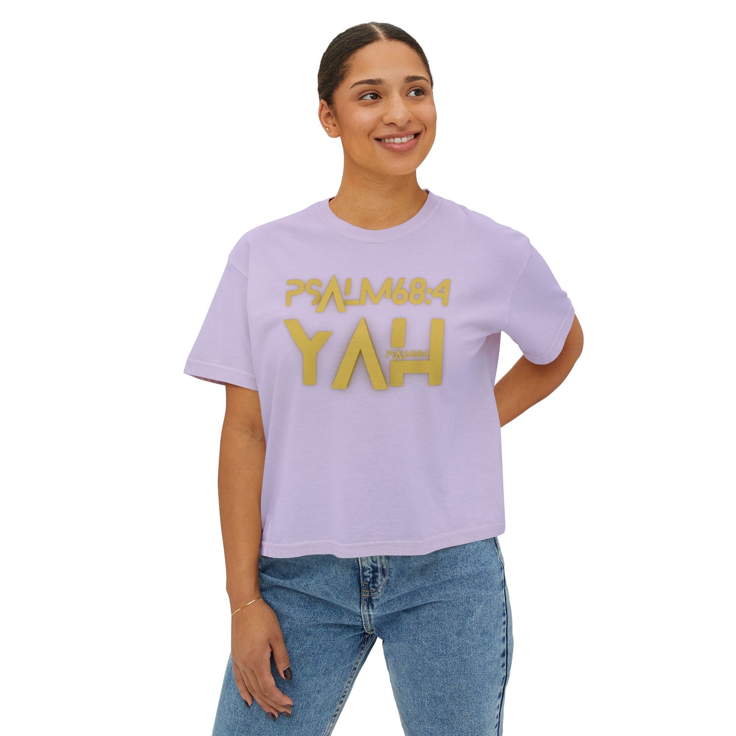 Alpha Yah 'Psalm 68:4' Women's Boxy Tee