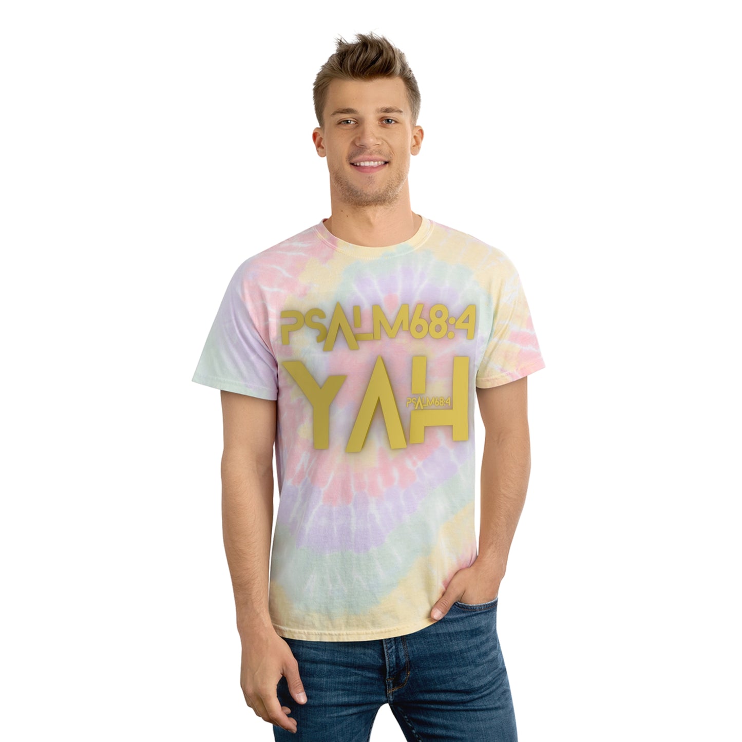 Alpha Yah 'Psalm 68:4' Tie-Dye Tee, Spiral