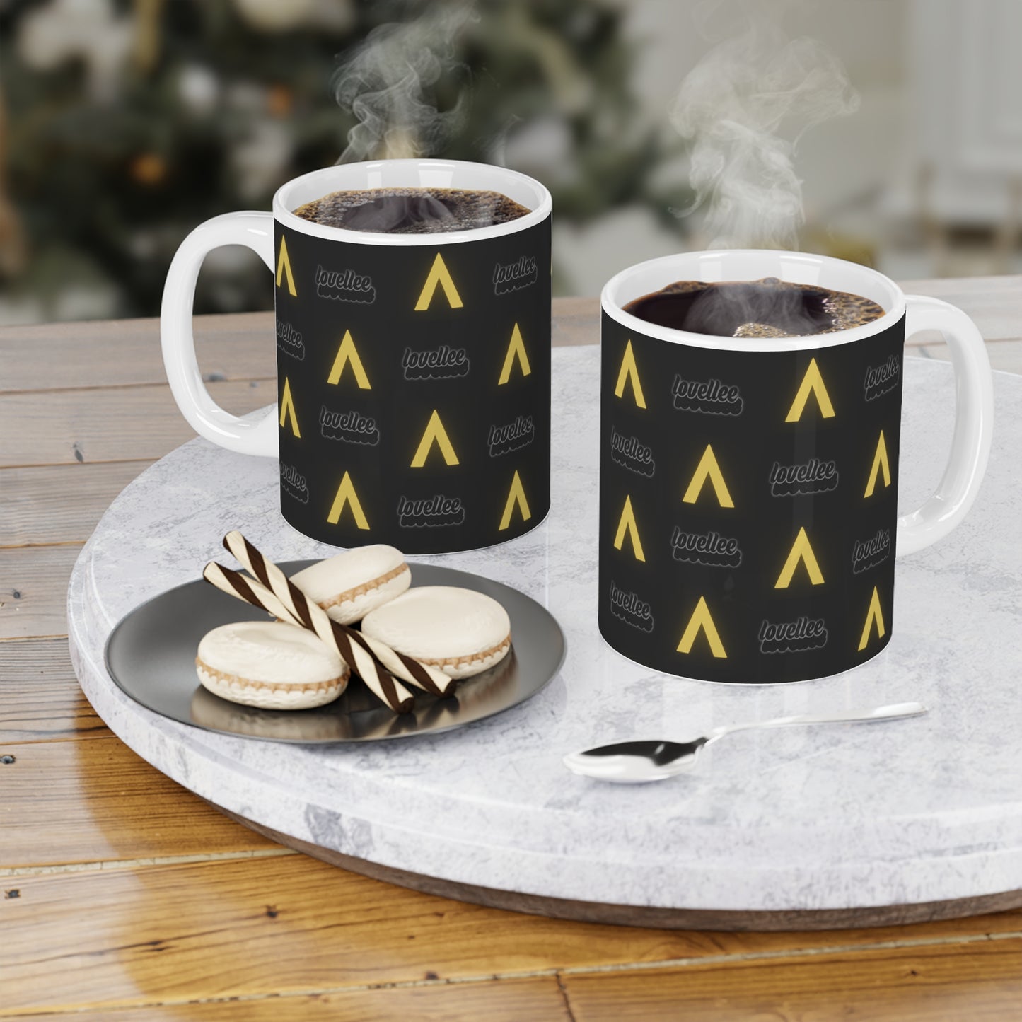 Alpha Lovellee Coffee Mug Black & Gold