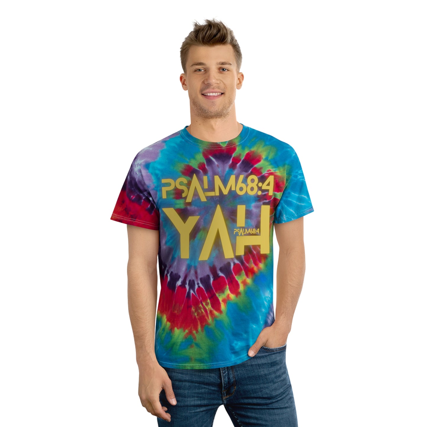 Alpha Yah 'Psalm 68:4' Tie-Dye Tee, Spiral