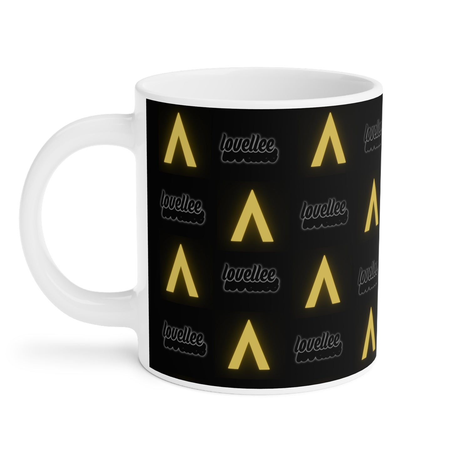 Alpha Lovellee Coffee Mug Black & Gold