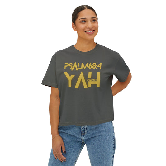 Alpha Yah 'Psalm 68:4' Women's Boxy Tee