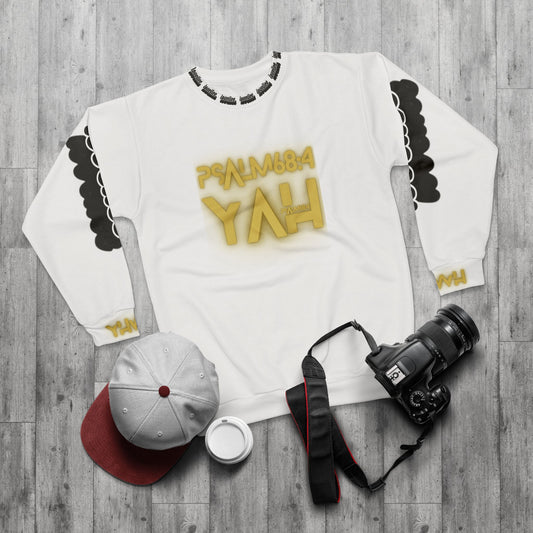 Alpha Yah Psalm 68 White Gold Sweatshirt